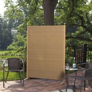 Versare Outdoor Wicker Resin Room Divider Tan, Tan, 4 x 6 ft.   Tan, 4 