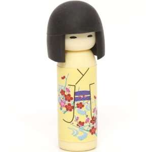   yellow Japanese Kokeshi dolls eraser flowers from Japan Toys & Games
