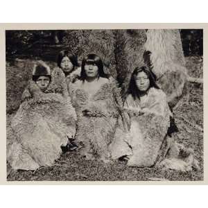  1931 Selk nam Onas Indian Girls Furs Tierra de Fuego 