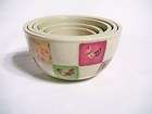 Stacking Melamine Measuring bowls/cups ~ Multi color Rooster Motiff