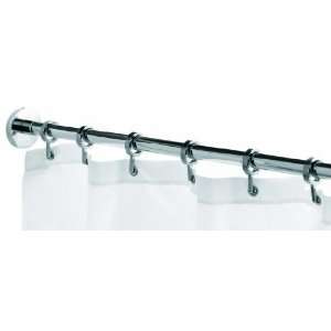   Inch Round Max Shower Rod with Curtain Hooks, Chrome: Home Improvement