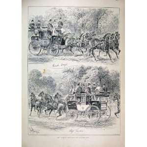  1893 Horses Coaches Road Brighton London Country