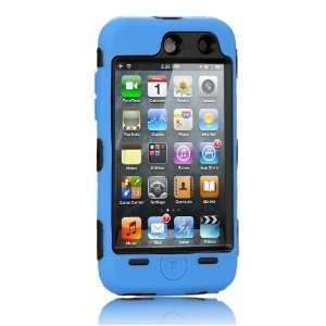  For iTouch iPod Touch 4 4G Silicone Case with Hard Shell Inside 