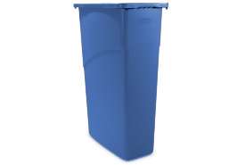 23 Gallon Rubbermaid Slim Jim Recycling Container   Blu  