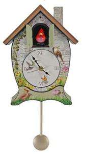 Garden Cottage Cuckoo Clock Red Cardinal Sings His Song 789683015890 