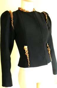 5K NWT DOLCE & GABBANA SPECIAL PIECE RUNWAY JACKET LEATHER DETAILS 
