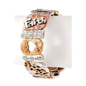 Inspirational / Quote Bracelet Faith Hope and Love   Lead and 