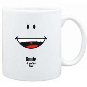  Mug White  Smile if youre fine  Adjetives Sports 