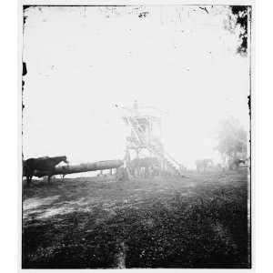 Civil War Reprint Confederate signal tower at Ft. McAllister, Georgia 