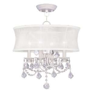   Traditional / Classic 4 Light Semi Flushmount Ceiling Fixture with R
