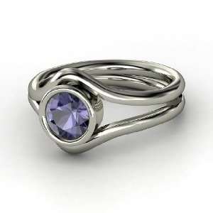  Slipstream Ring, Round Iolite Sterling Silver Ring 