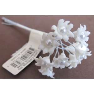   Faux Pearl Center Bunch 12 Clay Wired Flowers Arts, Crafts & Sewing