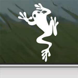  Tree Frog Amphibian Climbing White Sticker Laptop Vinyl 