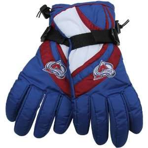  Reebok Colorado Avalanche Royal Blue Nylon Ski Gloves 