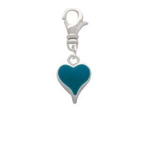    Small Long Turquoise Heart Clip On Charm Arts, Crafts & Sewing