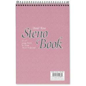  AMP25289   Steno Book, 16 lb., 80 Sheets, 6x9, Rose Paper 