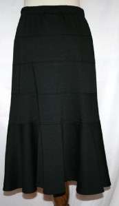 D137 GEORGE SIMONTON Ponte Knit Seamed Flare Skirt Small NWT  