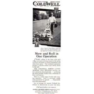 Print Ad: 1931 Coldwell Lawn Mower Company: Coldwell:  