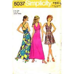  Simplicity 5037 Sewing Pattern Misses Halter Dress or Gown 