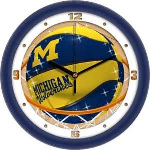 Michigan Wolverines UM NCAA 12In Slam Dunk Wall Clock  