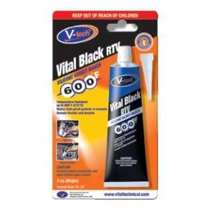   Tech  Black Rtv Silicone Instant Gasket Maker 600F 85G Automotive