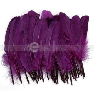 NEW 50pcs Purple Duck Feather 4 8optional colors wedding decorations 
