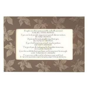 Mother Teresa Quote in Chocolate brown Painted Wood Frame from Kindred 
