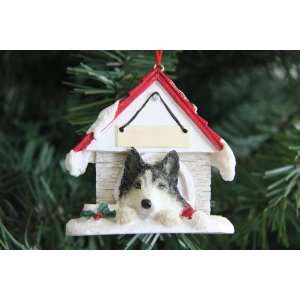  Siberian Husky Dog House Ornament