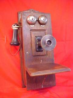 Vtg 1900s Stromberg Carlson Oakwall Telephone RARE Shf  