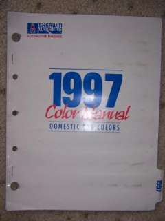 1997 Sherwin Williams Paint Domestic Car Color Manual y  