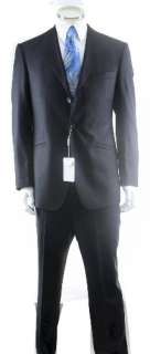 Versace Collection Suit Mens Black Wool Sz US 38R  