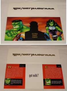 1999 Got Milk? promo cards ~ HULK, SHE HULK  