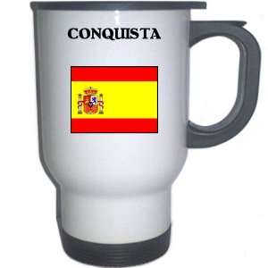  Spain (Espana)   CONQUISTA White Stainless Steel Mug 
