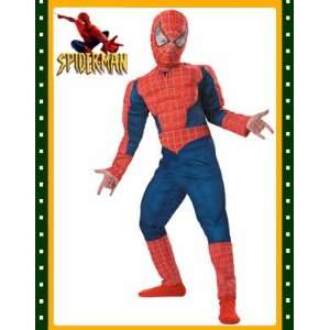   : Spiderman 3 Deluxe Spider Man Childs Muscle Costume: Toys & Games