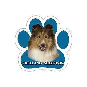 Shetland Sheepdog Paw Shaped Car Magnet