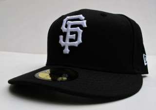 SF Giants Black White All Sizes Cap Hat by New Era  