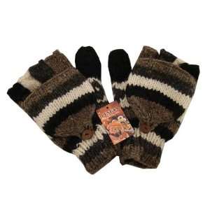   Wool Multi Color Convertible Fingerless Mittens Nepal: Everything Else