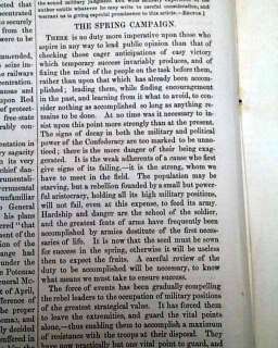 SEVEN DAYS BATTLES George McClellan Civil War Newspaper  