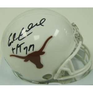  Earl Campbell Signed Texas Mini Helmet w/Heisman 