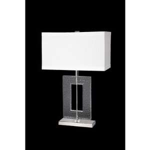  Rectangle Table Lamp in Polished Nickel: Home & Kitchen
