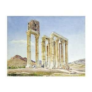  The Temple of Olympian Zeus, Athens by A. Lavezzari . Art 