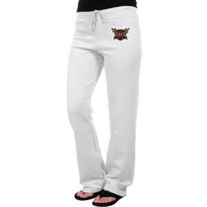 Troy University Trojans Ladies Logo Applique Sweatpants   White 