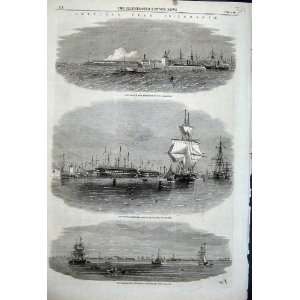  1861 Copenhagen Fort Sextus Harbour Roadstead Crown