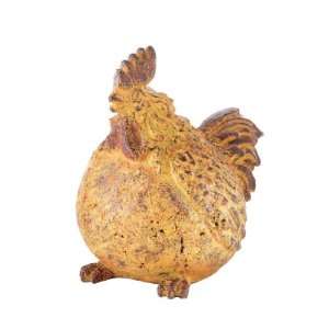   Yellow Chubby Country Rooster Garden Statues 12 Patio, Lawn & Garden