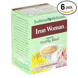 Traditional Medicinals Iron Woman Tea, Tea Bags, 16 Count Boxes (Pack 