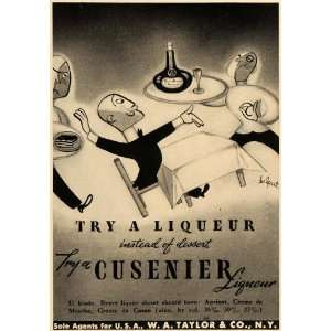  1938 Ad W A Taylor & Co. Cusenier Liqueur Alcohol Chef 