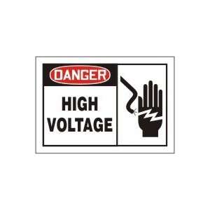 : DANGER Labels HIGH VOLTAGE (W/GRAPHIC) Adhesive Vinyl   5 pack 3 1 