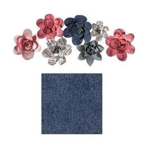  Rosies Flower Die Cuts Denim; 3 Items/Order Arts, Crafts & Sewing