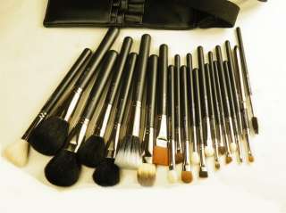New Pro Cosmetician Makeup Brush Set 22 Pcs Kits Brushes +Faux Leather 
