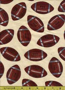 Sport Football USA Cotton Flannel Fabric off bolt measured by 1/4 yard 